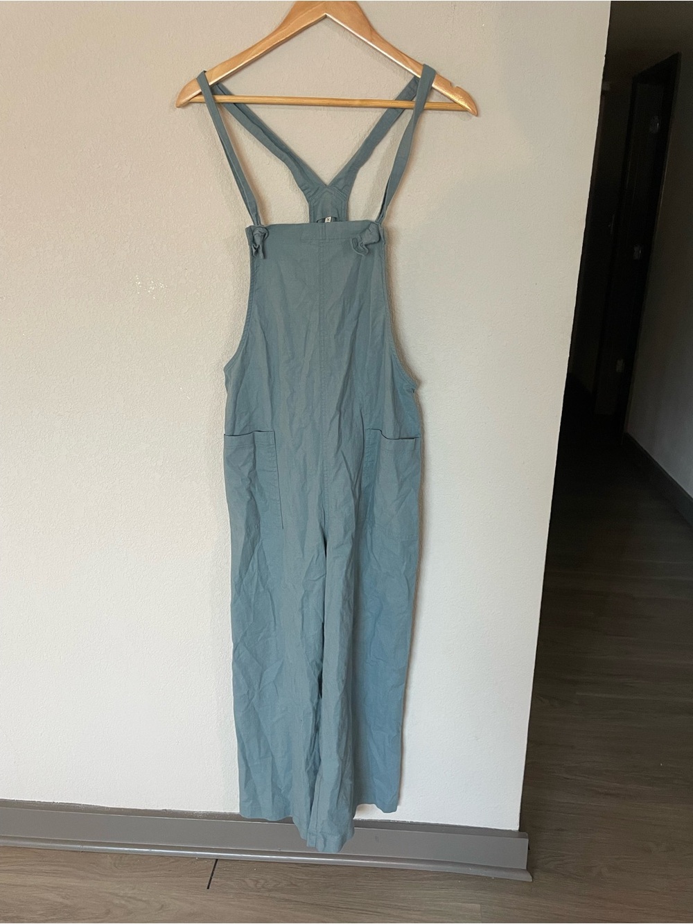 Zenana Outfitters Slate Blue Women's Overalls Medium Granola Crunchy Boho Beach